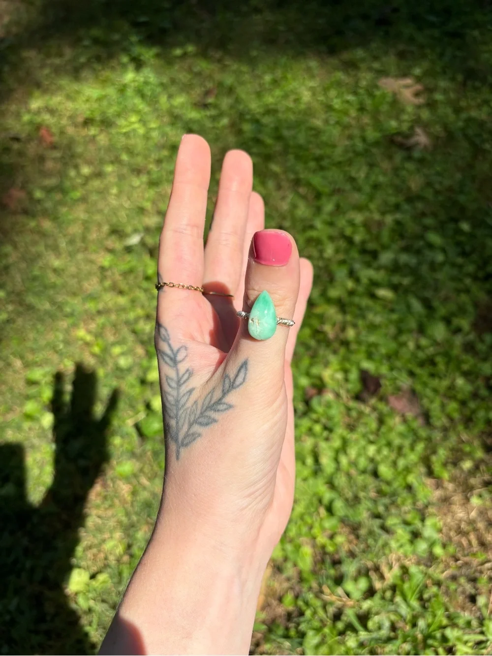 Chrysoprase ring